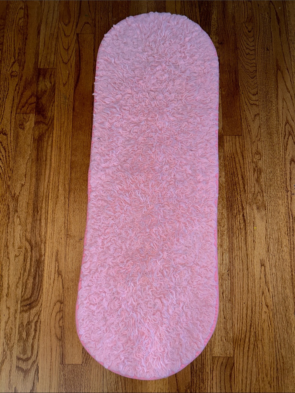 Pink Fuzzy Long Bath Rug